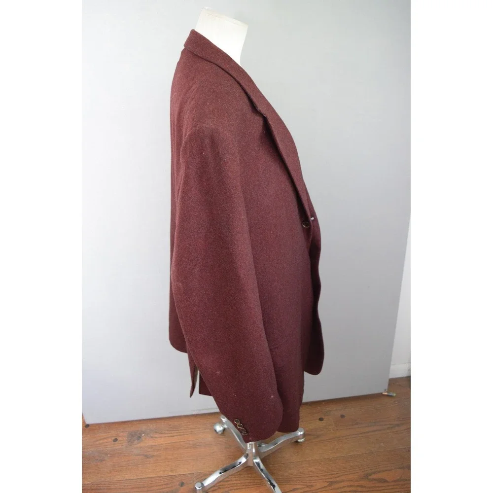 Brioni Palatino Blazer 48L Burgundy Wool Cashmere 3-Button Sport Coat Mens